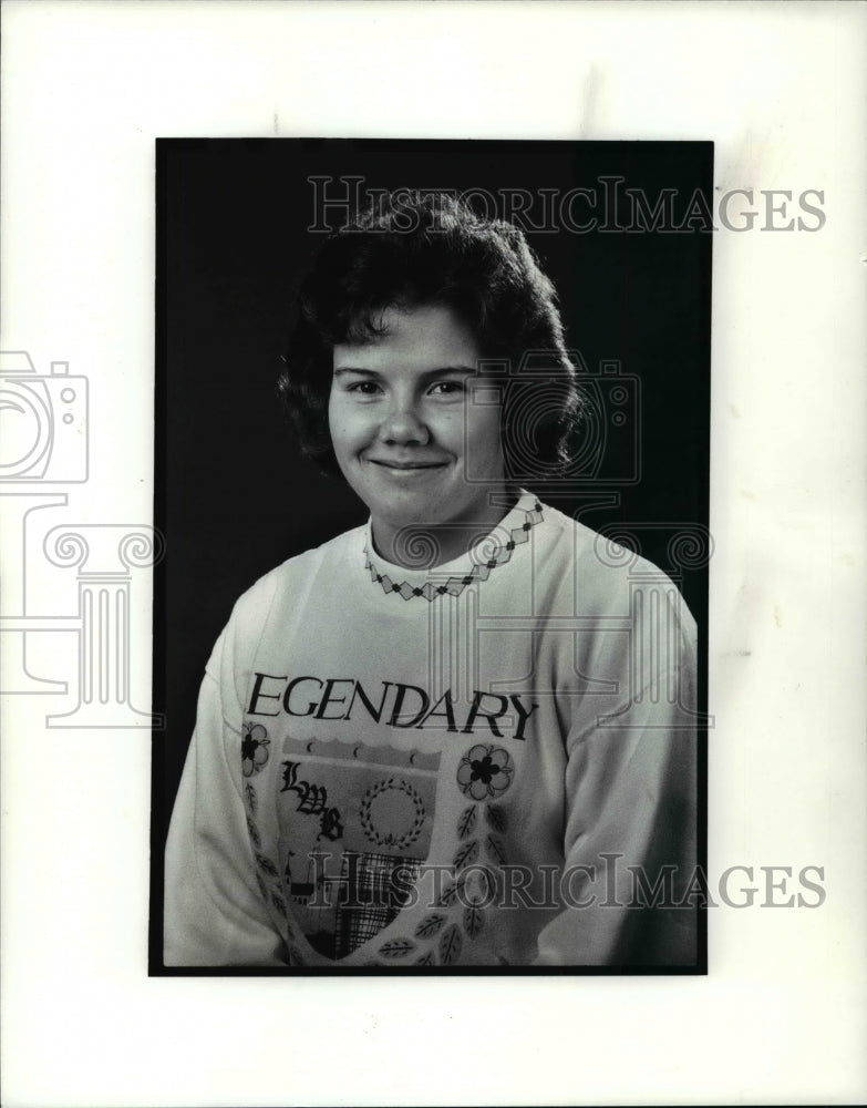 1990 Press Photo Swimmer of the Week Donna Patrick of Wickliffe High - cvb46644 - Historic Images