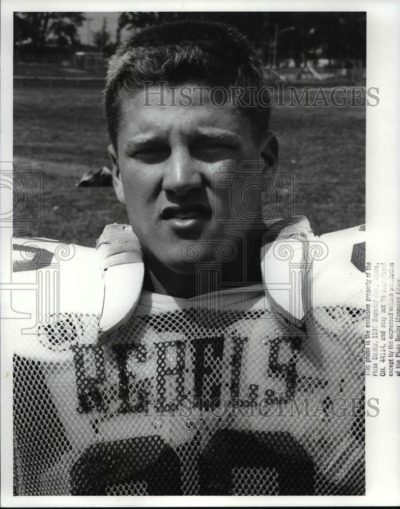 1988 Press Photo Linebacker Bob Bals, Willoughby South Football - cvb46689 - Historic Images