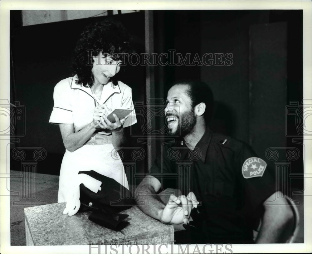 1987 Press Photo Leslie Varnick and Dorian C. Kidd star in &quot;Working&quot; - Historic Images