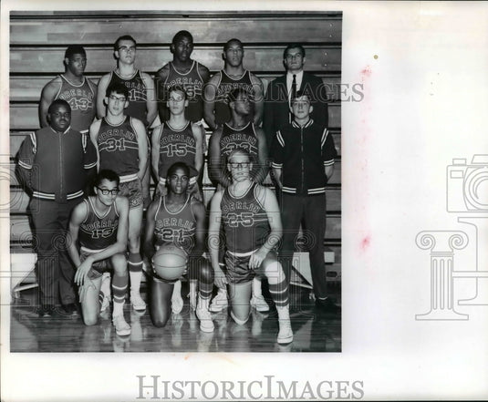 1966 Press Photo Oberlin Indians High Basketball Team - cvb46893 - Historic Images