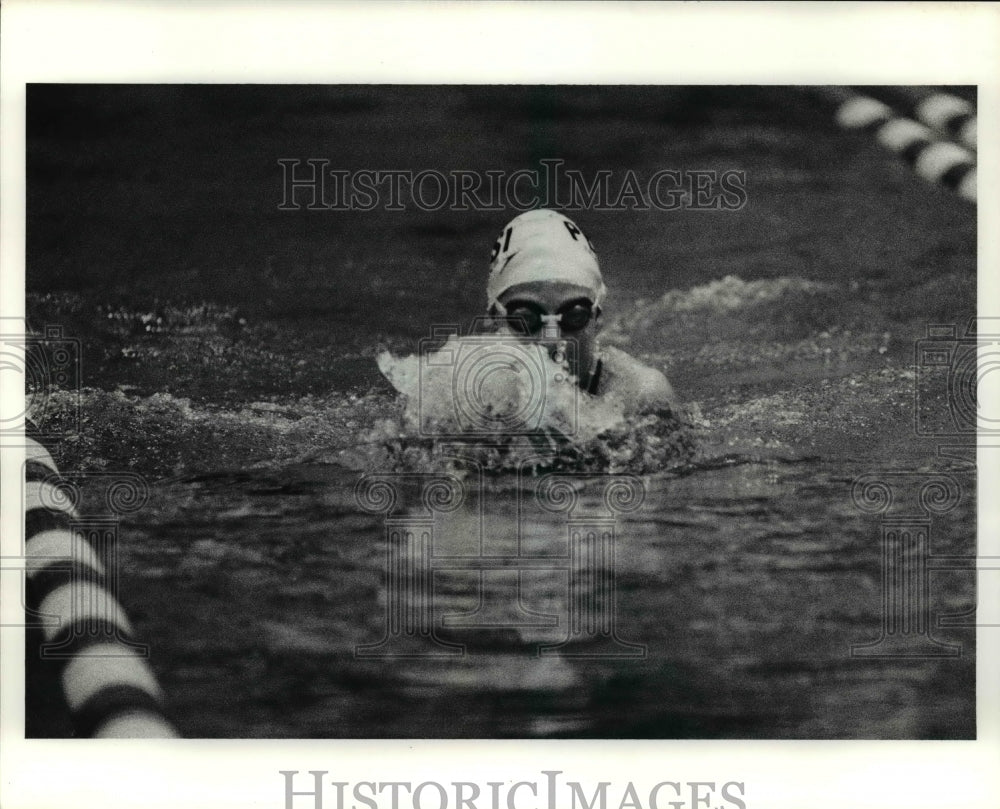 1990 Press Photo Cynthia Janssen-United States swimming Junior Olympics champion - Historic Images