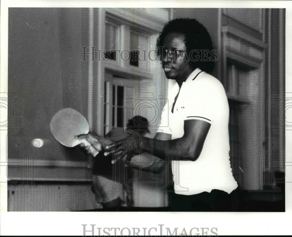 1988 Press Photo World class table tennis player Ed Ozuem - cvb47366- Historic Images