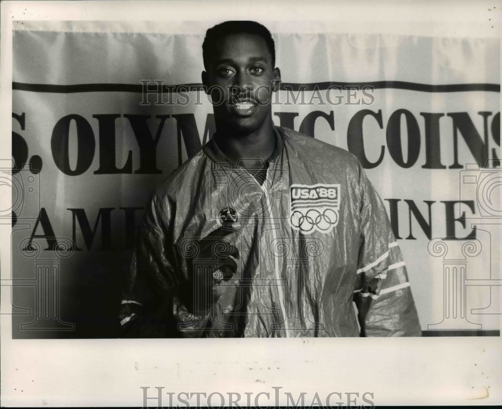 Press Photo Butch Reynolds is a American track and field athlete - cvb47743 - Historic Images