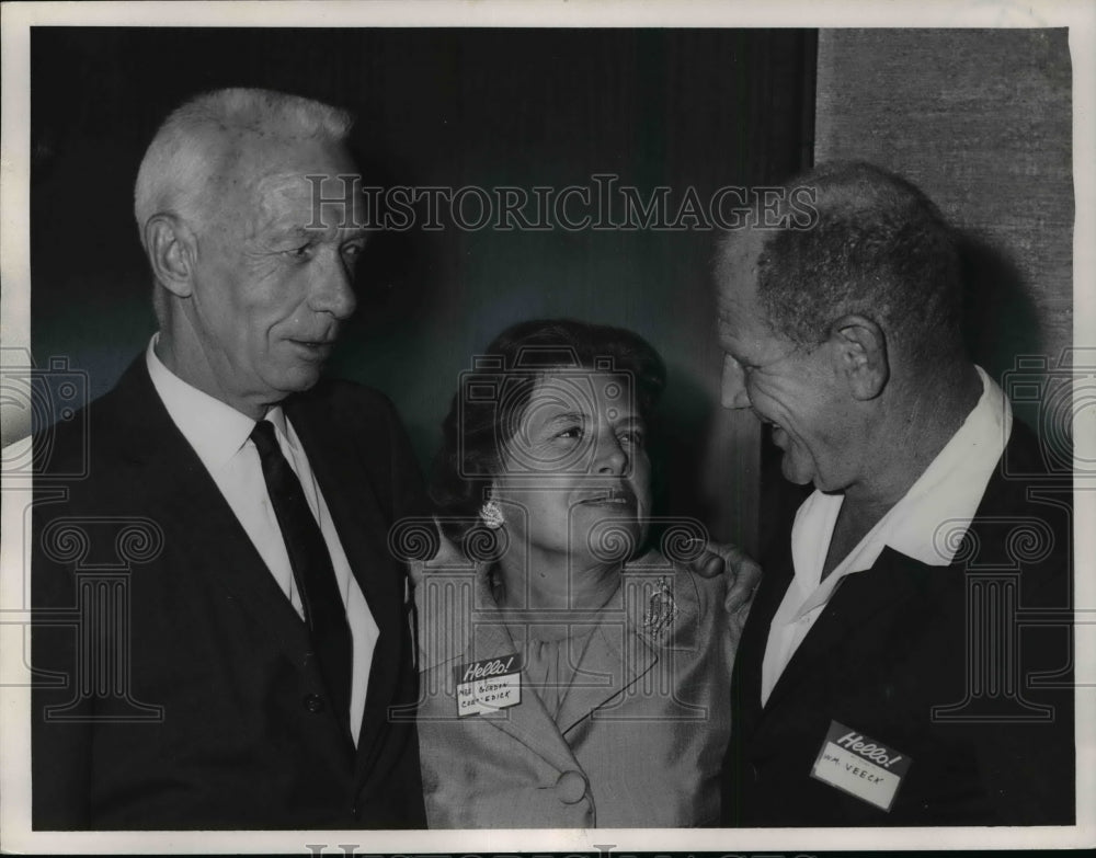 1964 Cobbledick, Gordon and Wife Doris and Bill Veeck-Historic Images