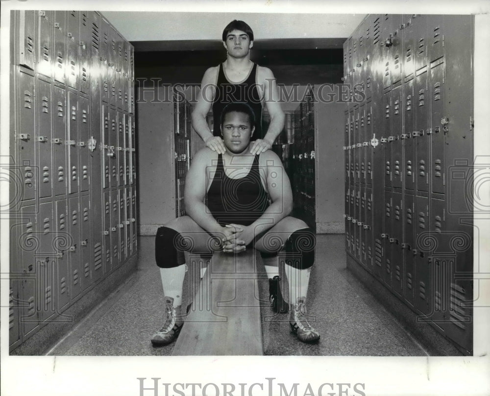 1982 Press Photo Vince Villanucci, top, Gary Huff, Lorain High - cvb47847 - Historic Images