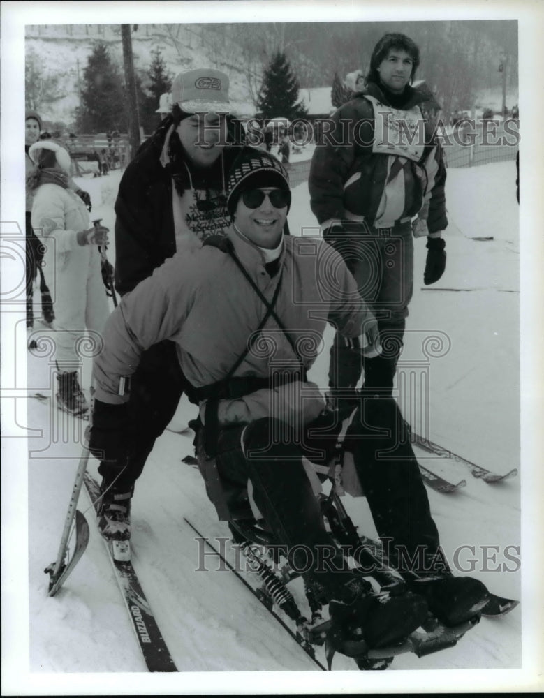 1993 Press Photo Scott Law of Mentor tries out the mono-ski - cvb48121 - Historic Images
