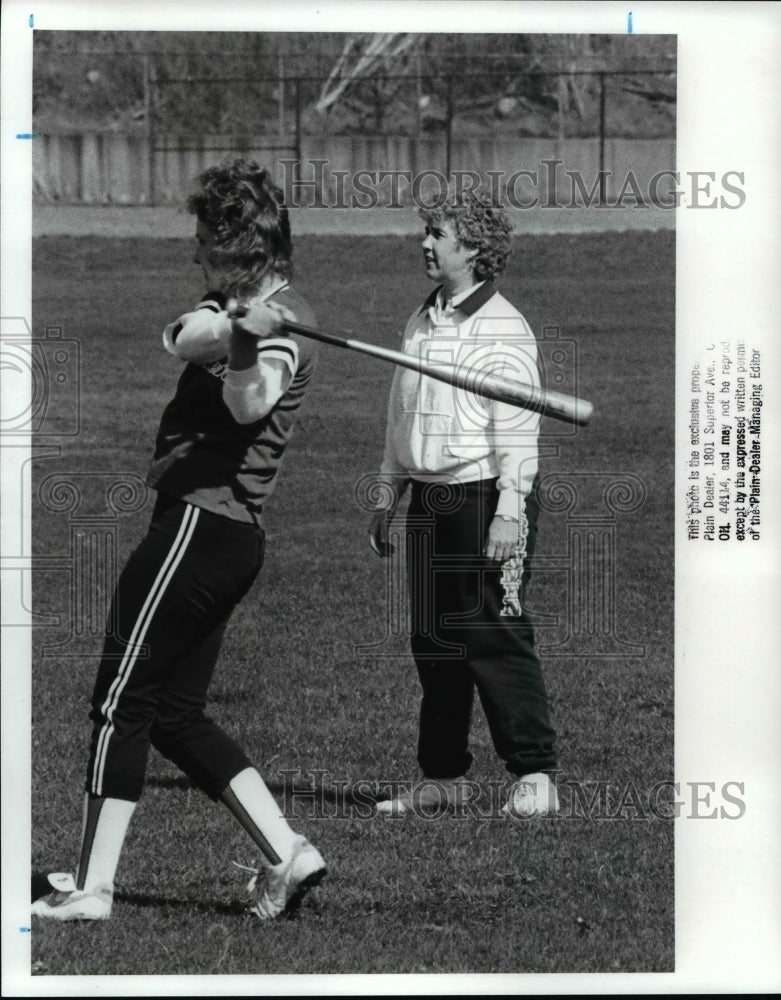 1989 Press Photo Chris Lottig, Cleveland central Catholic softball - cvb48212 - Historic Images