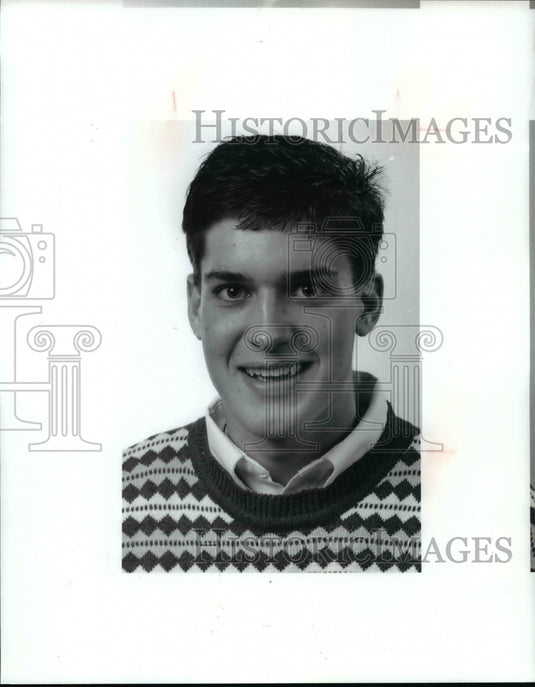 Press Photo Ryan Devins of Aurora Football team - cvb48246 - Historic Images