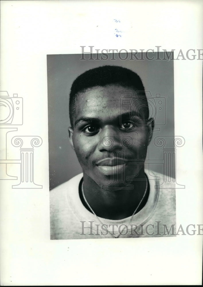 1991 Press Photo Tony Miller, all scholastic of St. Joseph, Villa Angelo - Historic Images