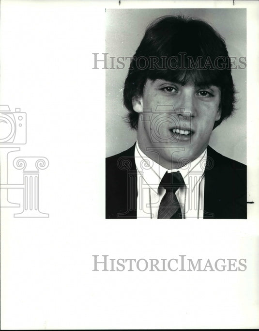1985 Press PhotoHi School Players of week. Joel Napoli, Wrestling, Columbia High - Historic Images