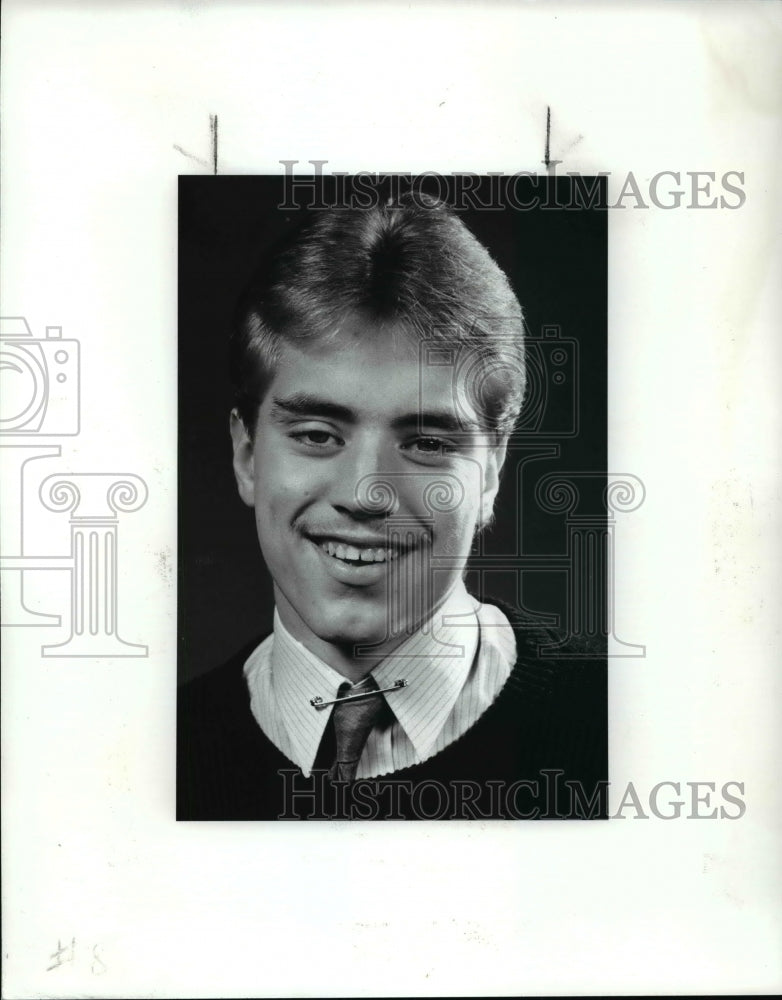 1986 Press Photo Marty Socha, Cuyahoga Heights High basketball - cvb48357 - Historic Images