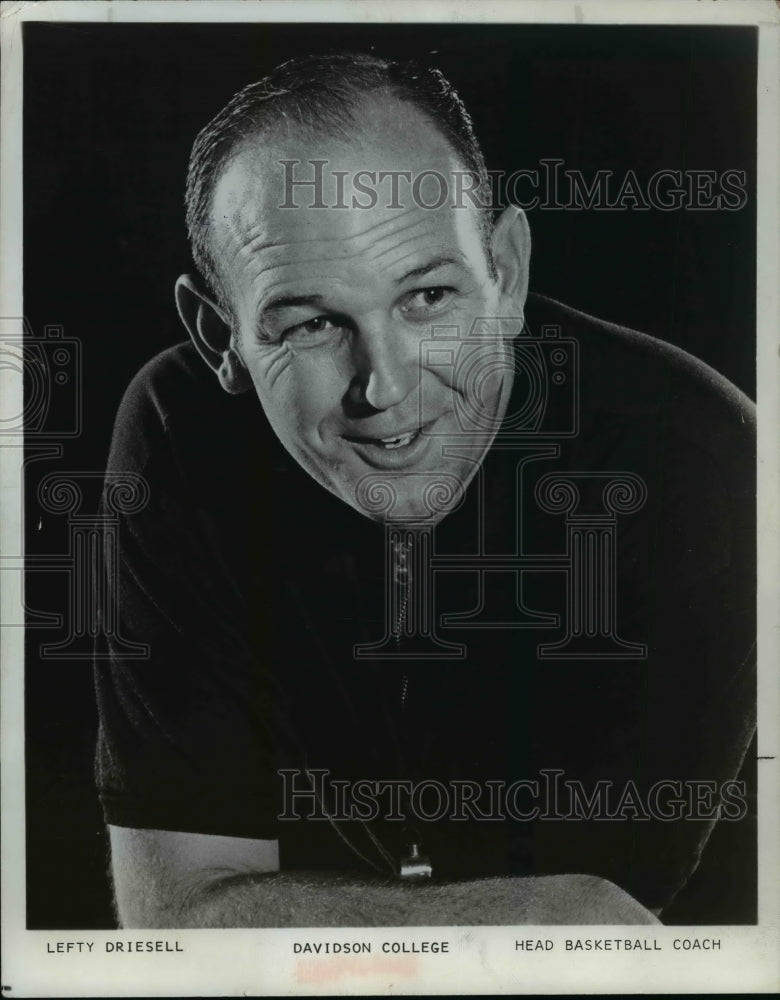 1972 Press Photo Lefty Driesell, Davidson College Head Basketball Coach - Historic Images