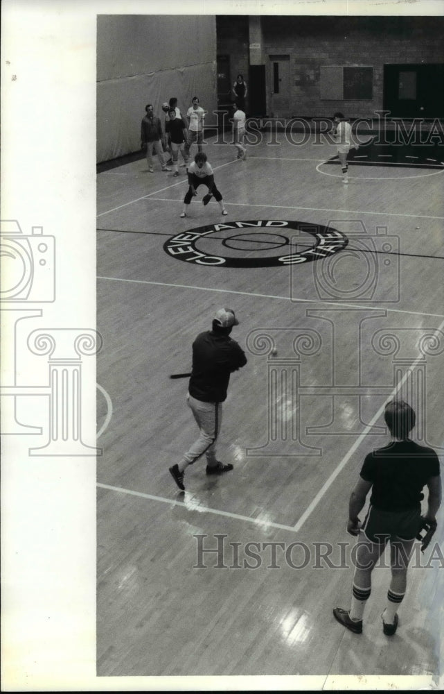 1979 Press Photo Inside Softball at Cleveland State University - cvb48540- Historic Images