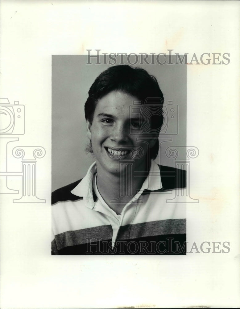 1990 Press Photo Rob Piscopo, Kirtland soccer player - cvb48582- Historic Images