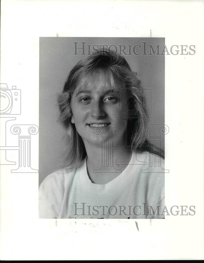 1990 Press Photo Tricia Getty, Amherst Steele soccer player - cvb48586- Historic Images