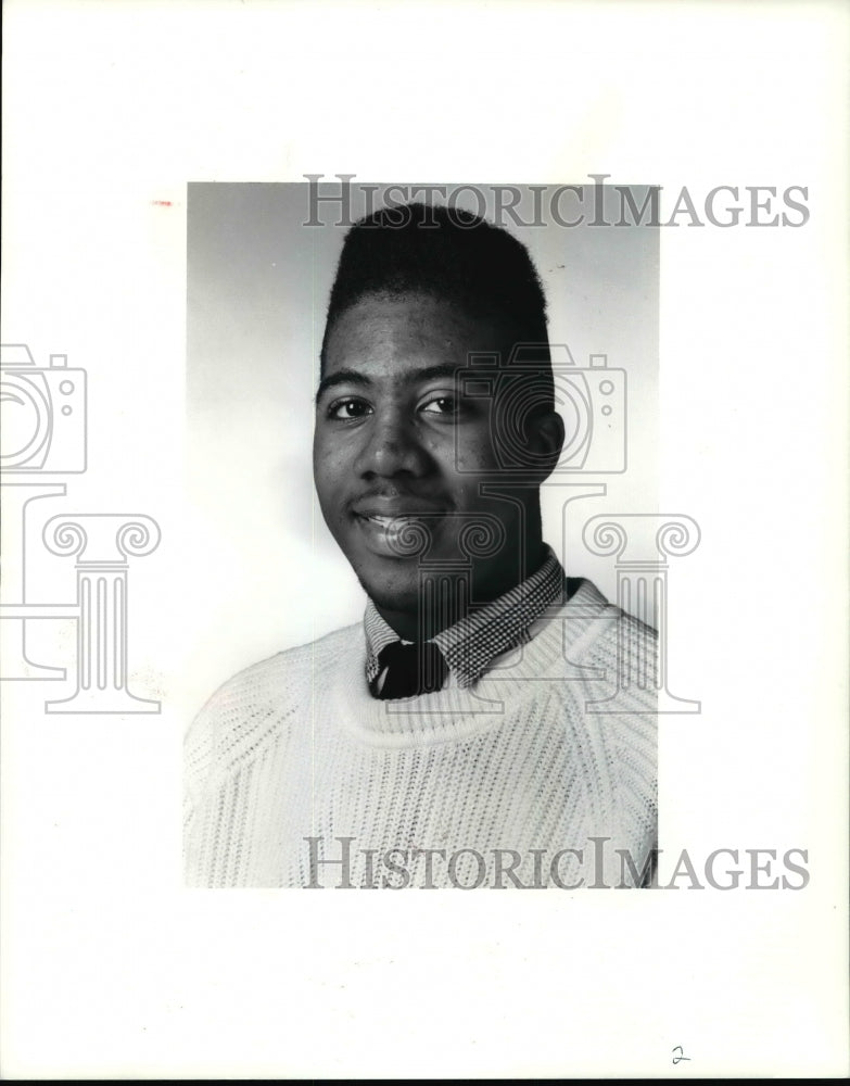 1990 Press Photo Robert Jones-Trinity basketball - cvb48644 - Historic Images