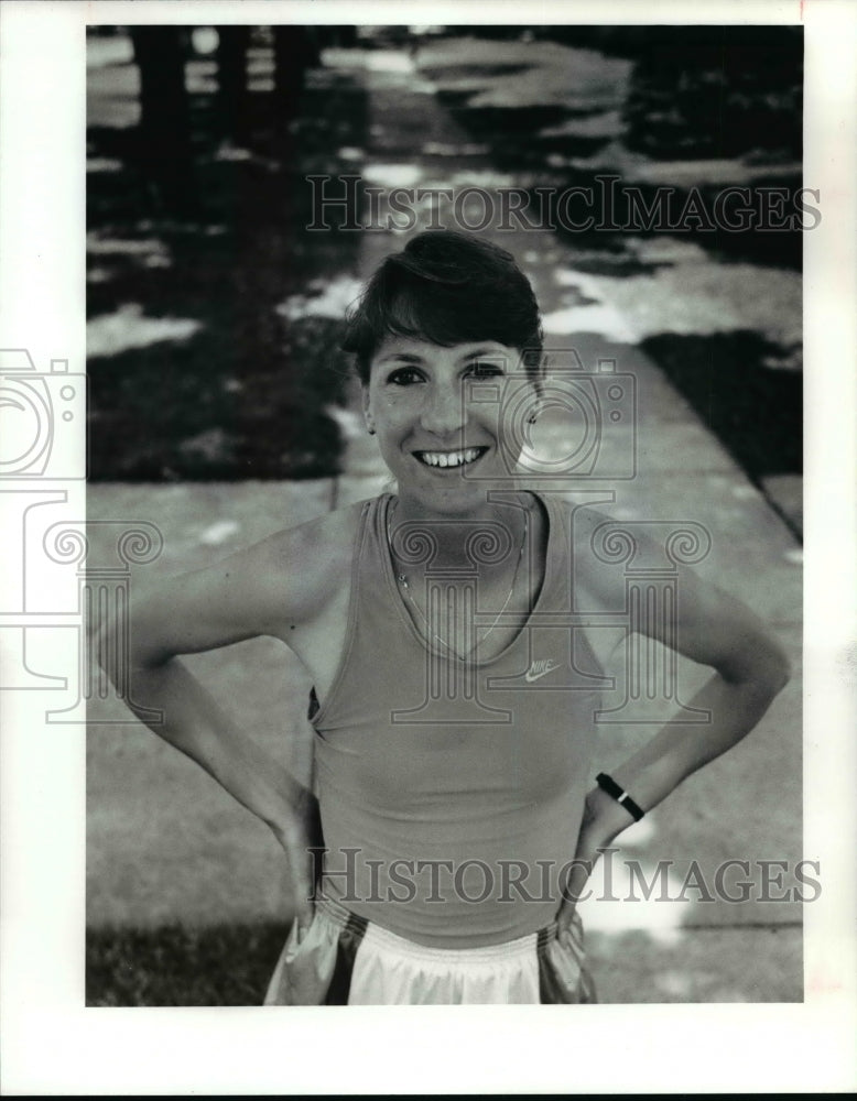 1990 Press Photo Cynrhia Anzalone-Fox, Cleveland runner - cvb48717 - Historic Images