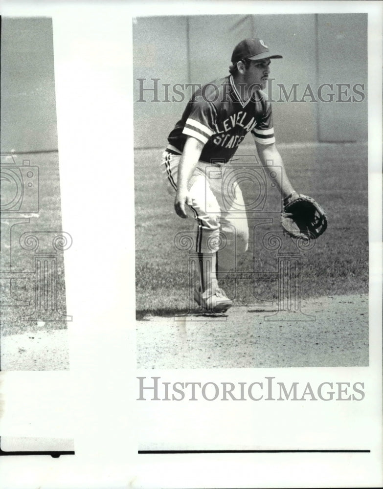 Press Photo Frank Maire, Cleveland State shortstop at Toledo Game - cvb48773- Historic Images