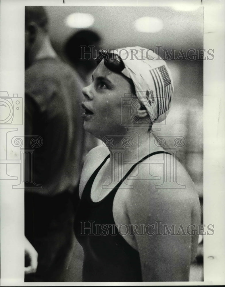 1983 Press Photo Paula MacDonald-500 free style swimmer - cvb48812- Historic Images