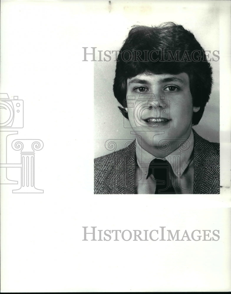1985 Press Photo Player of the Week, Scott Wheeler, Cleveland Heights Hockey- Historic Images