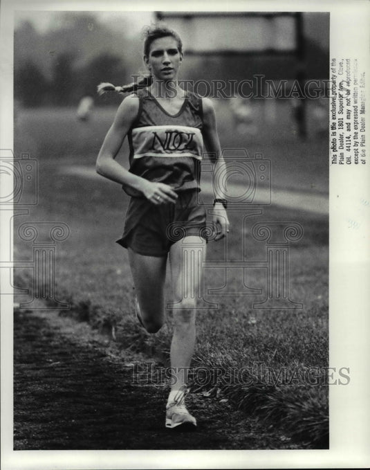 1988 Press Photo Chris Meeks, cross country star of Notre Dame Cathedral Latin - Historic Images