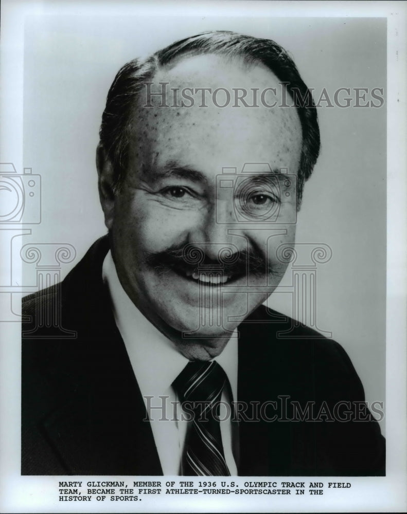 Press Photo Marty Glickman 1936 U.S. Olympic Track and Field Team - cvb49203 - Historic Images