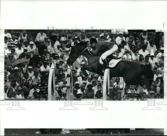 1989 Press Photo Tim Goguen is riding Smooth Sailing-Prescott Grandprix - Historic Images