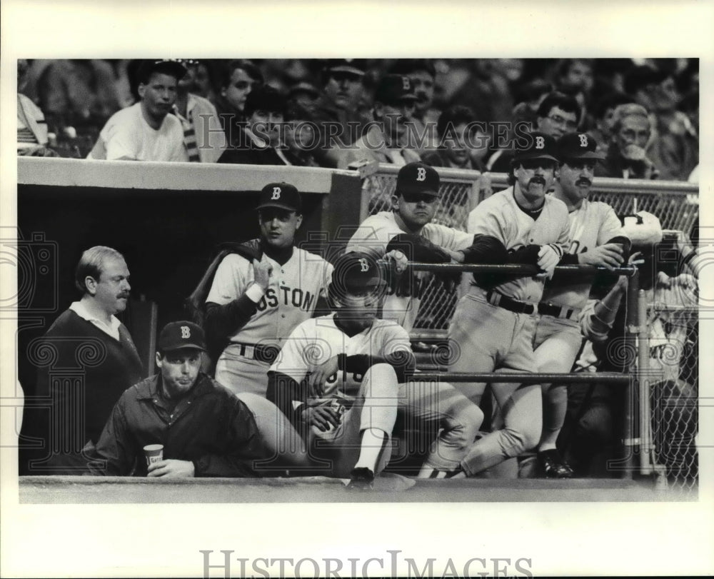 1988 Press Photo Boston players watch from the bench - cvb49902 - Historic Images