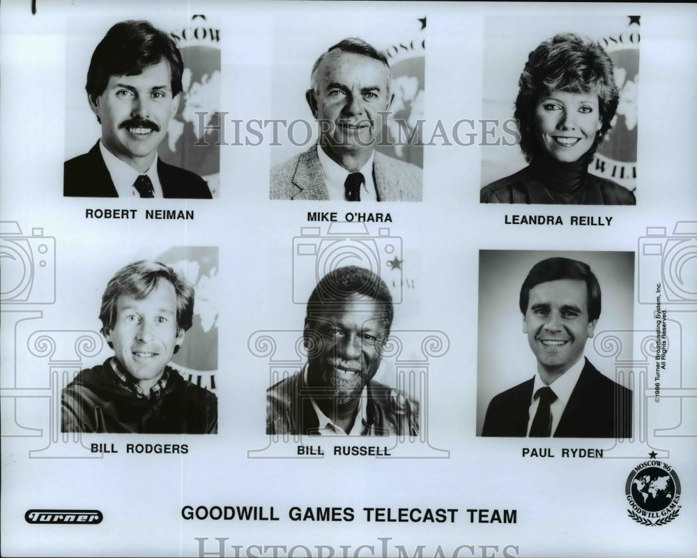 1986 Press Photo: Moscow Goodwill Games Telecast Team - cvb49924 - Historic Images