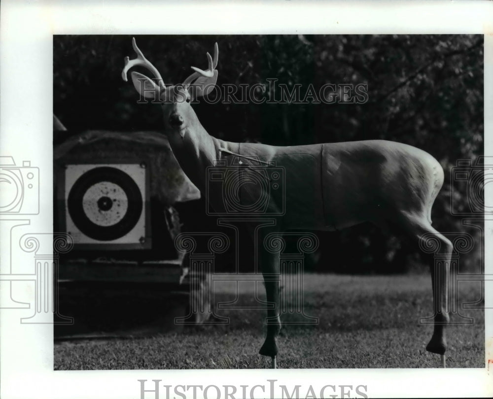 1990 Press Photo Practice deer target - cvb50278 - Historic Images