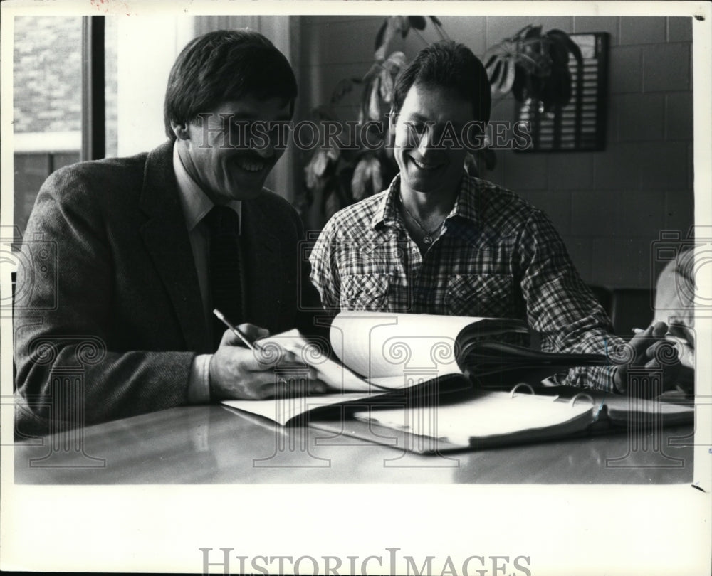 Press Photo Intramurals officers Bob Carlson and Ric Staskevicius - cvb50476 - Historic Images