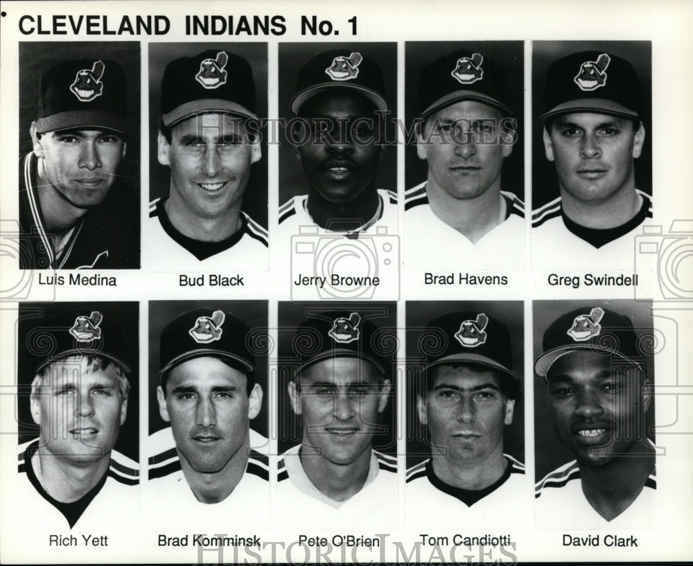 Press Photo Cleveland Indians No. 1 Players - cvb50630- Historic Images