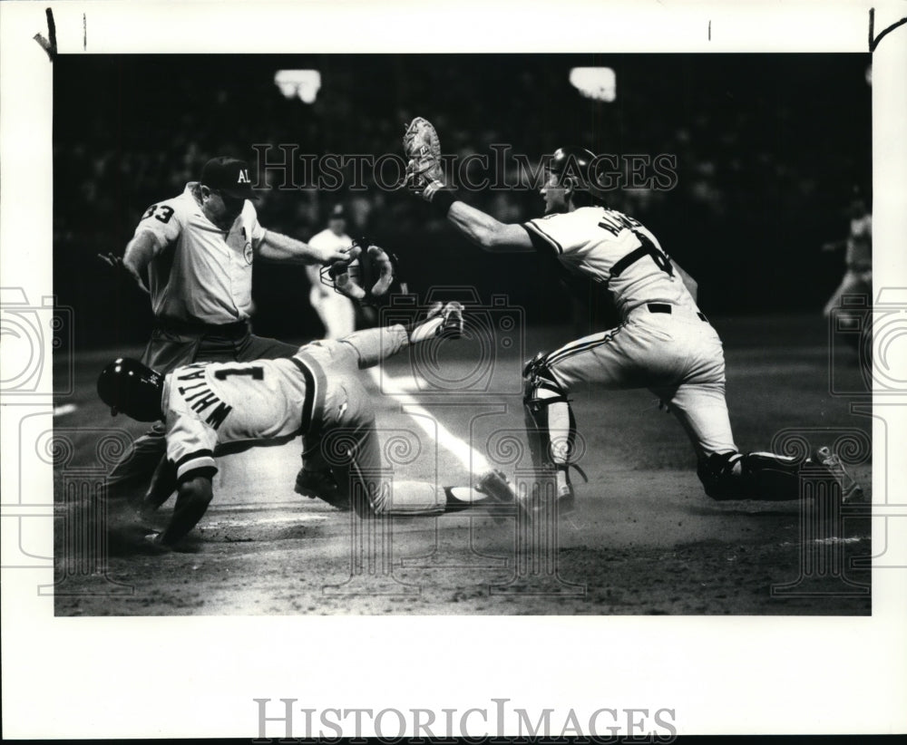 1986 Press Photo Baseball players Whittaker and Allanson - cvb50648 - Historic Images