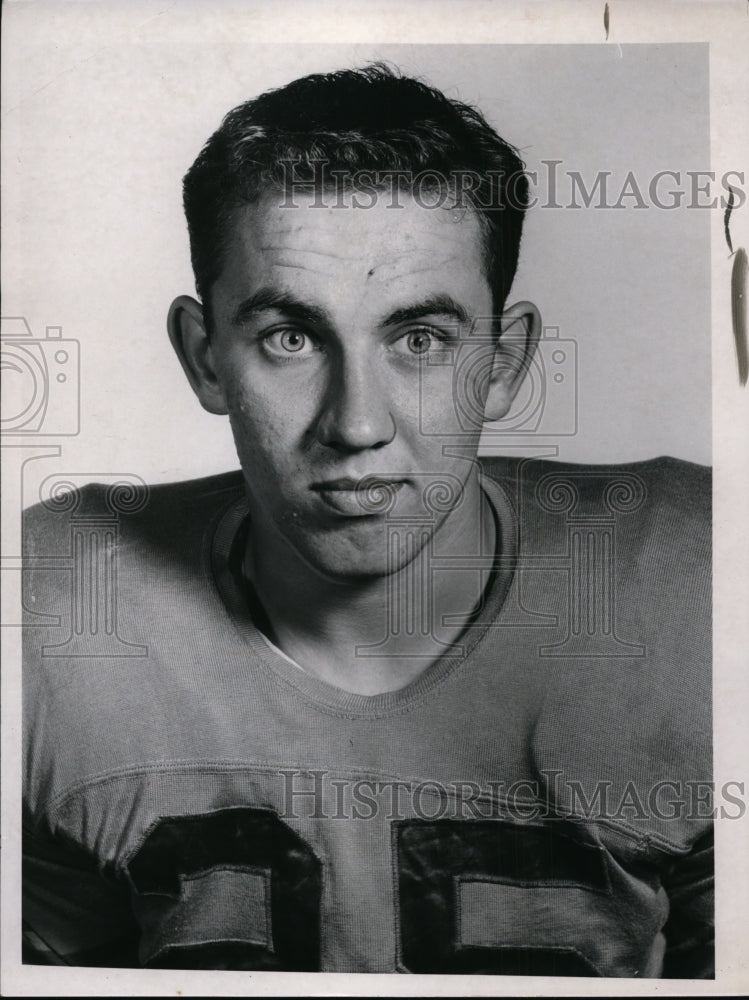 1957 Press Photo Tom Flors-St. John Cantius football player - cvb51063 - Historic Images