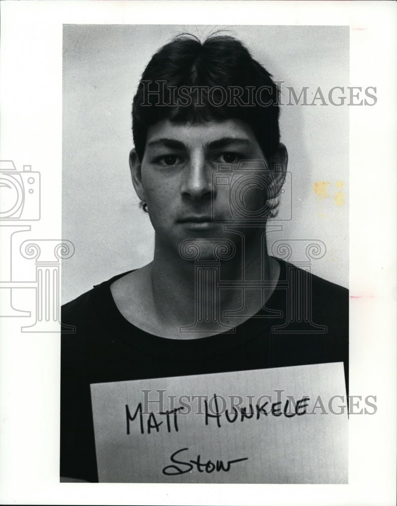 Press Photo Baseball player Matt Hunkele Stow - cvb51354 - Historic Images