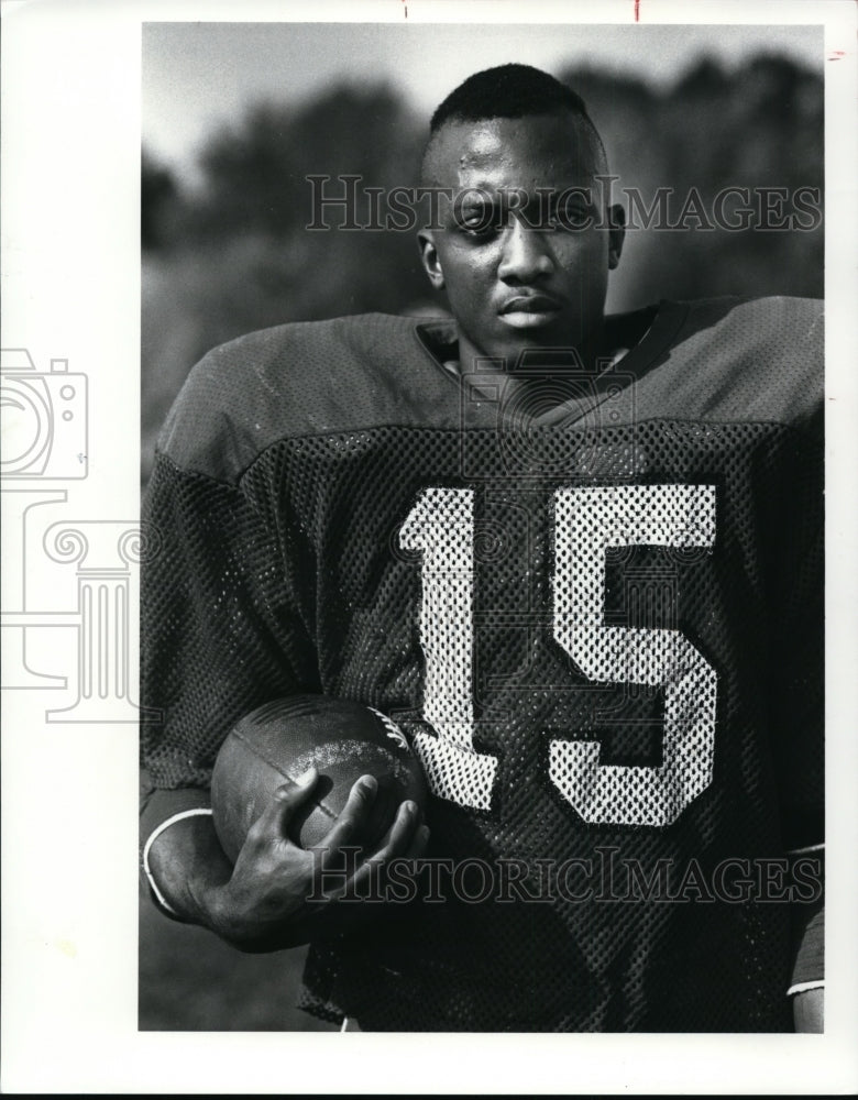 1989 Press Photo Reggie Brown-senior tailback for John Marshall High School - Historic Images