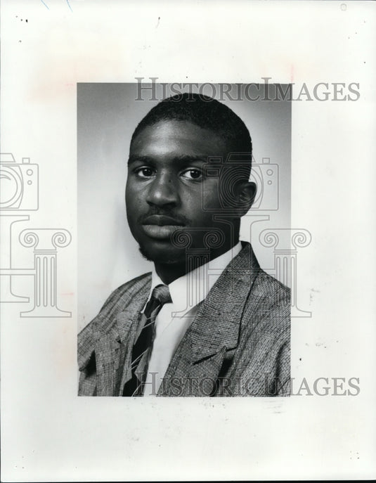 1991 Press Photo Raeshuan Jernigan-Euclid Football player - cvb51560 - Historic Images