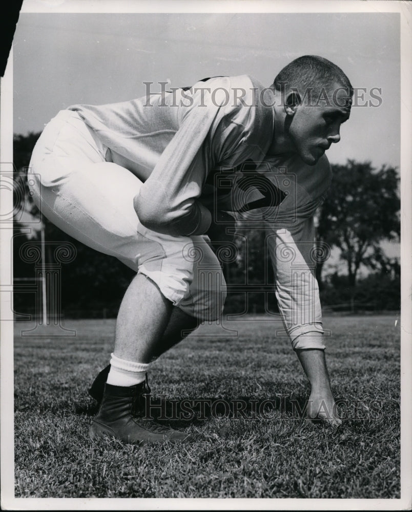 1954 Press Photo Bill Beyer, Tackle, 200, 5-11, Senior, Berea, Ohio - cvb51649-Historic Images