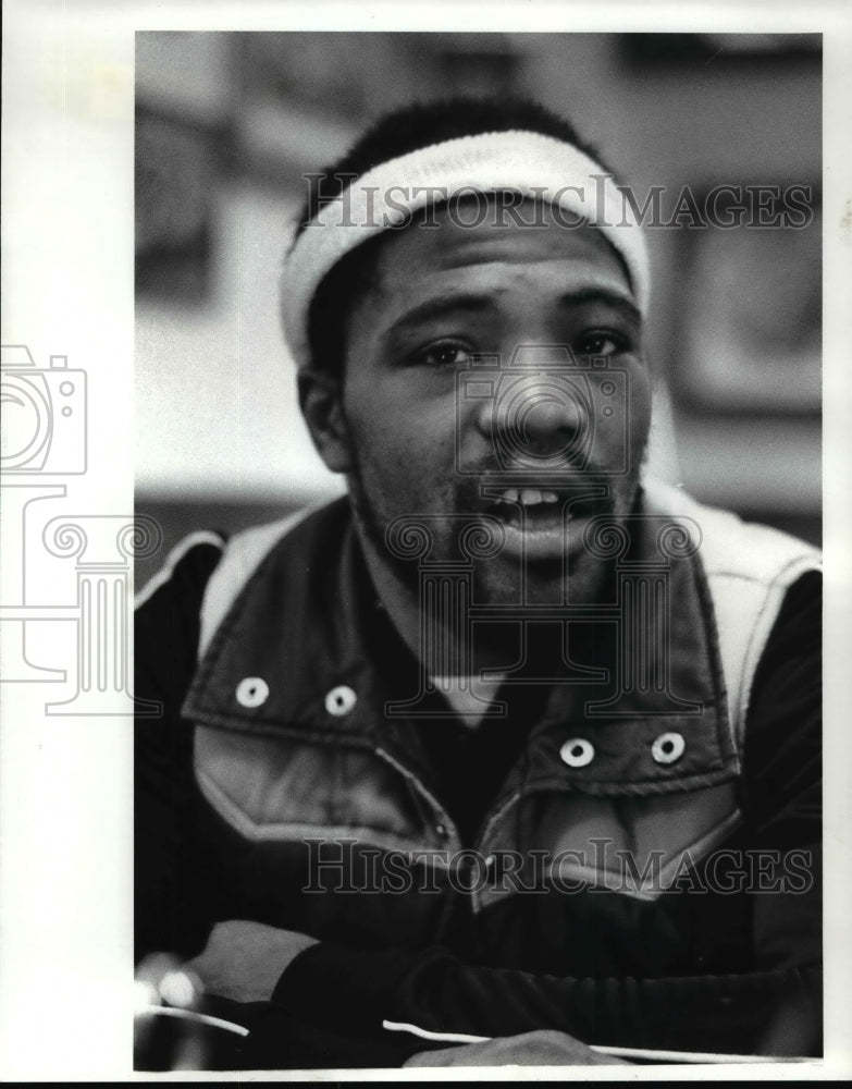 Press Photo Unknown man in a sweatband - cvb52011 - Historic Images