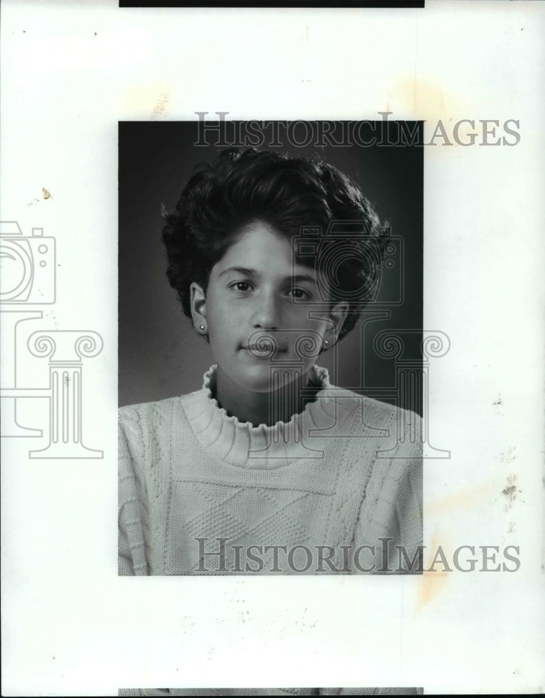 1990 Press Photo Christie Lucia, Orange High tennis player - cvb52169 - Historic Images