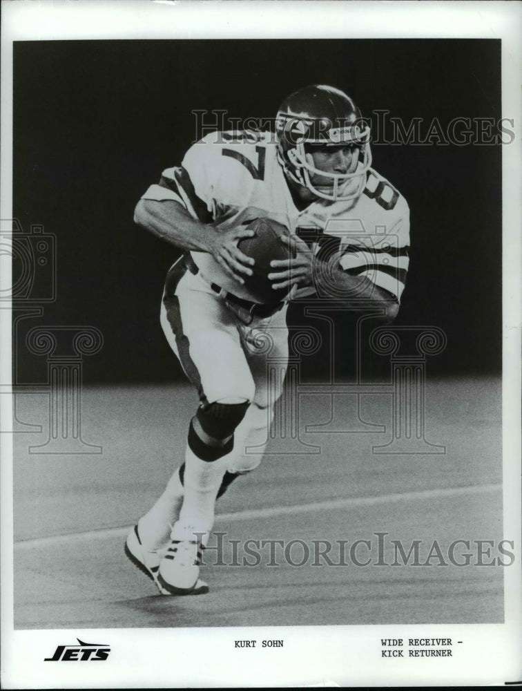 Press Photo Kurt Sohn, Wide Receiver - Kick Returner of Jets - cvb52301 - Historic Images