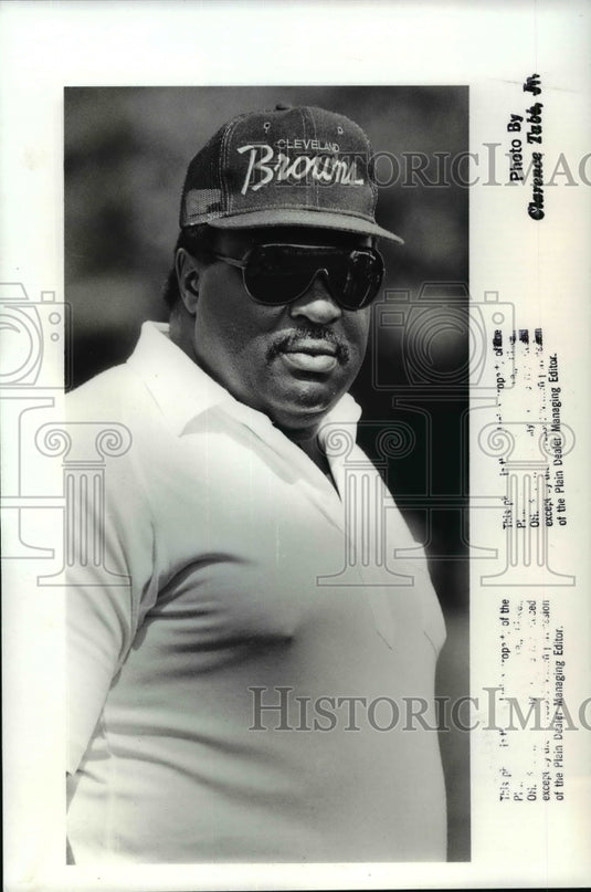 1988 Press Photo Larry Little for Chuck Heaton Cuff notes. - cvb52402 - Historic Images