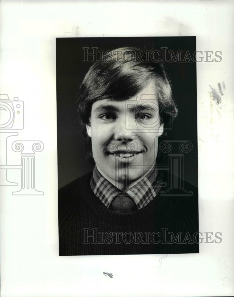 1987 Press Photo Hockey Star Peter Haataja of St Joseph High - cvb52737- Historic Images