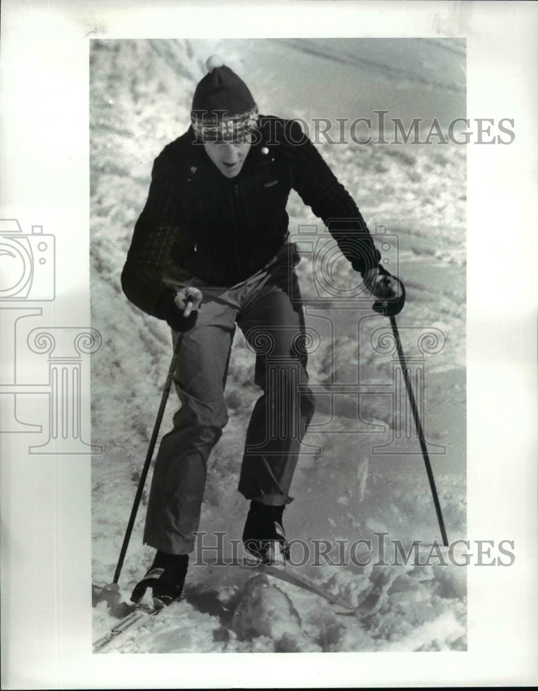 1986 Press Photo Mike Foley, winner of Frost Belt cross Country ski races - Historic Images