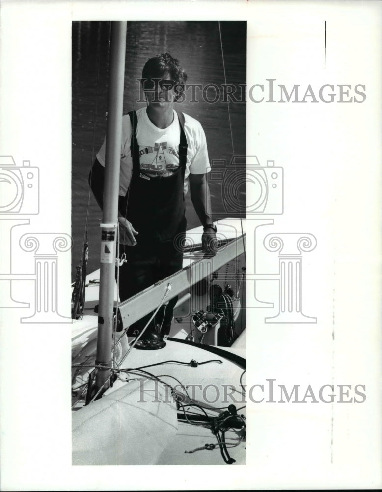 1990 Press Photo Vince Brun - Star Class Sailor - cvb52765 - Historic Images