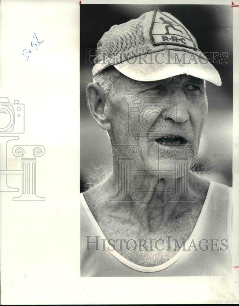 1981 Press Photo Oldest Track Class competitor, Richard Brendenbeck - cvb52769 - Historic Images