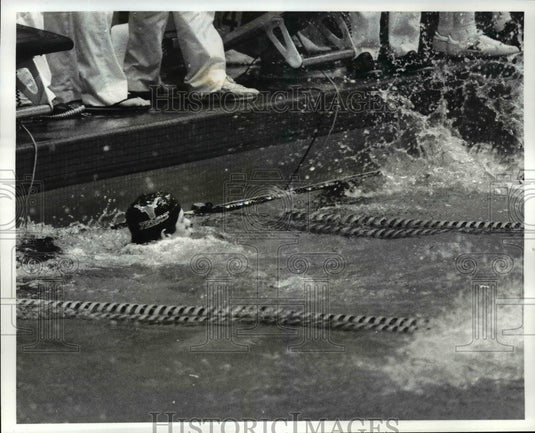 1984 Press Photo NCAA Swim Championships at CSU- Rick Carey University of Texas - Historic Images