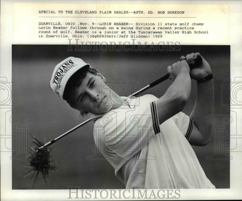 1989 Press Photo Division II State Golf Champ Lorin Beaber - cvb53194 - Historic Images