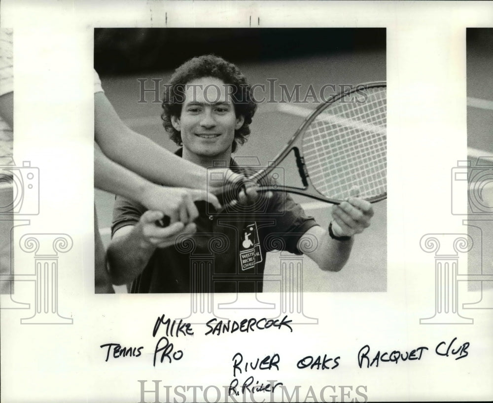 1984 Press Photo Mike Sandercock, tennis pro at River Oaks Racquet Club. - Historic Images
