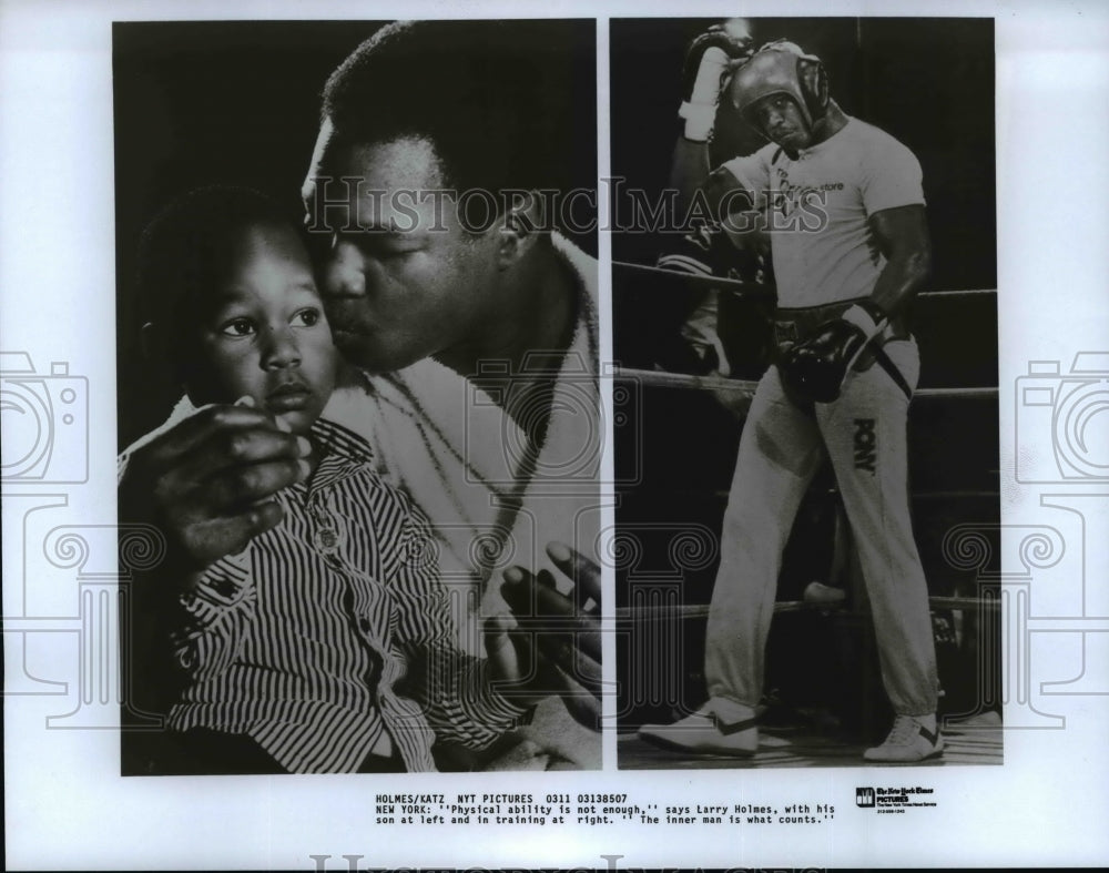 Press Photo New York: &quot;Physical ability is not enough&quot; says Larry Holmes - Historic Images